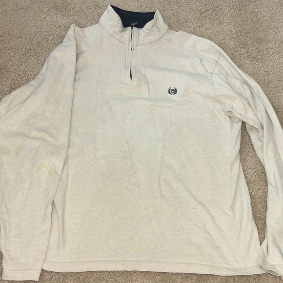 Chaps Cream Quarter-Zip Pullover - Picture 1 of 8